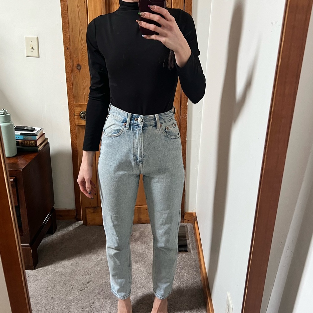 Zara Light Wash Straight Leg Jeans